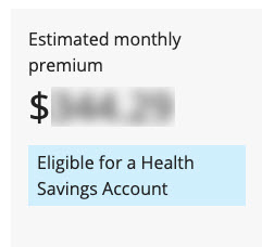 Screenshot of HSA Label in User Interface