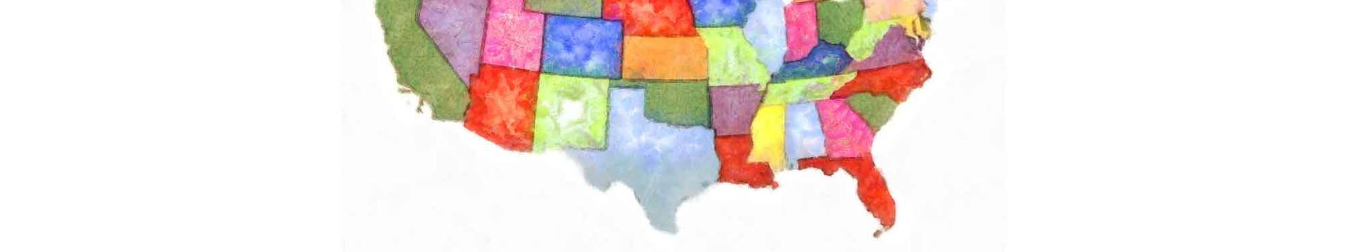 watercolor US map